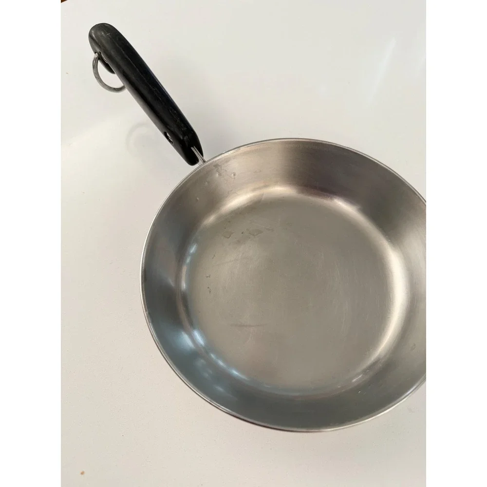 Vintage Revere Ware 6 Inch Skillet Copper Clad Bottom Stainless Steel Frying Pan